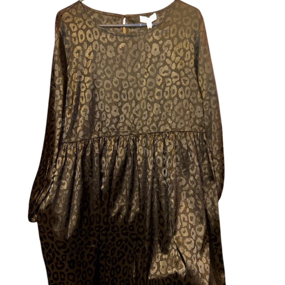 Umgee XL Dress (Shiny Leopard print)